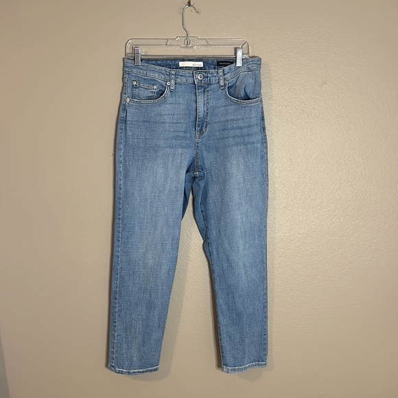 Anthropologie Ella Moss High Waist Straight Ankle Jeans - Picture 3 of 5